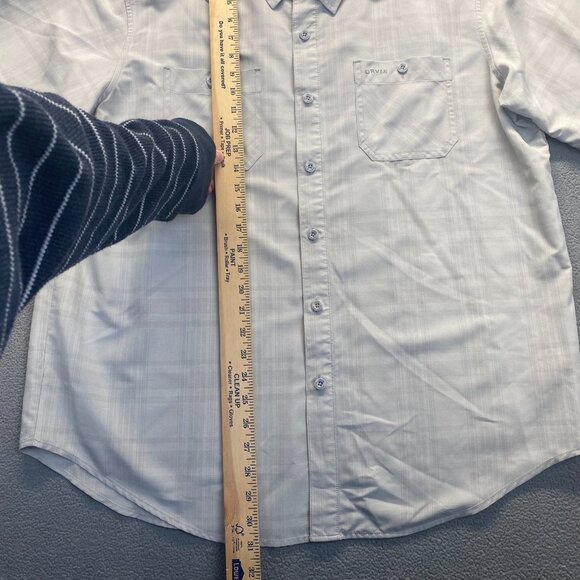 Orvis Tech Work Shirt Mens Extra Large Gray Performance Short Sleeve Plaid - Picture 5 of 10